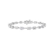 Mix Shaped Lab Grown Diamond (F/VS) Bracelet in 14K Gold