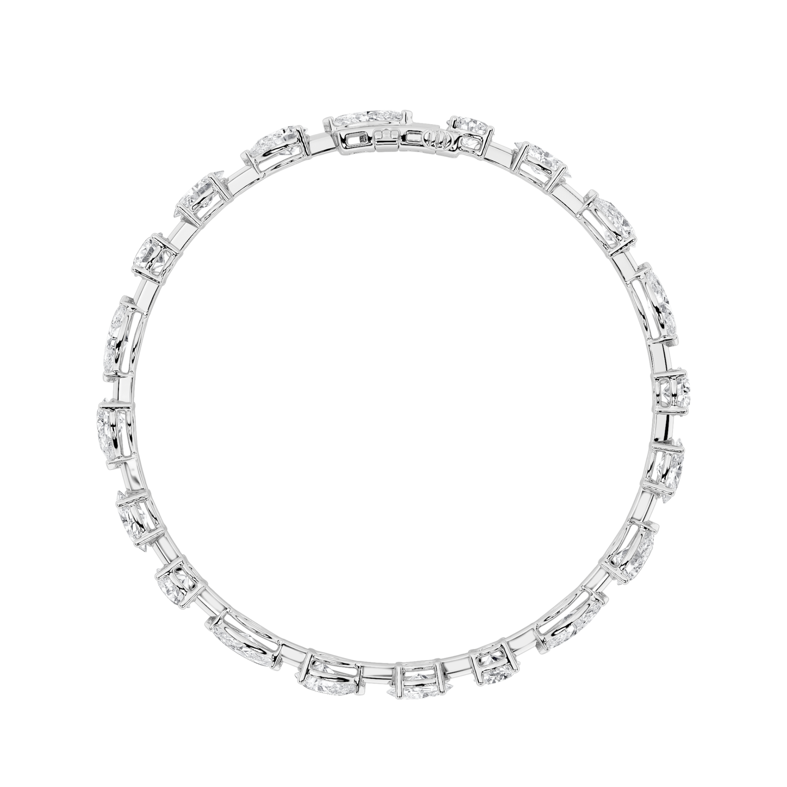 Mix Shaped Lab Grown Diamond (F/VS) Bracelet in 14K Gold