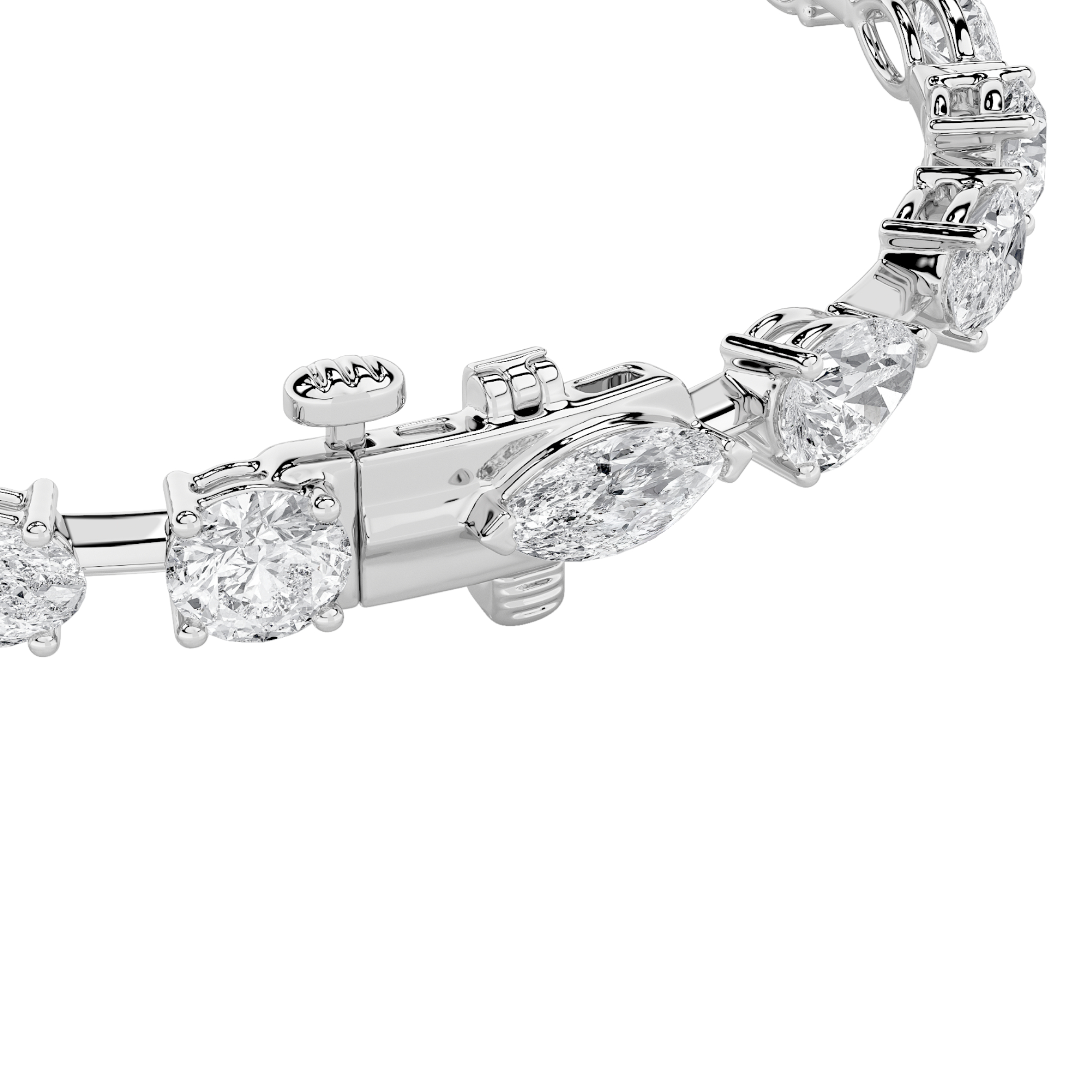 Mix Shaped Lab Grown Diamond (F/VS) Bracelet in 14K Gold