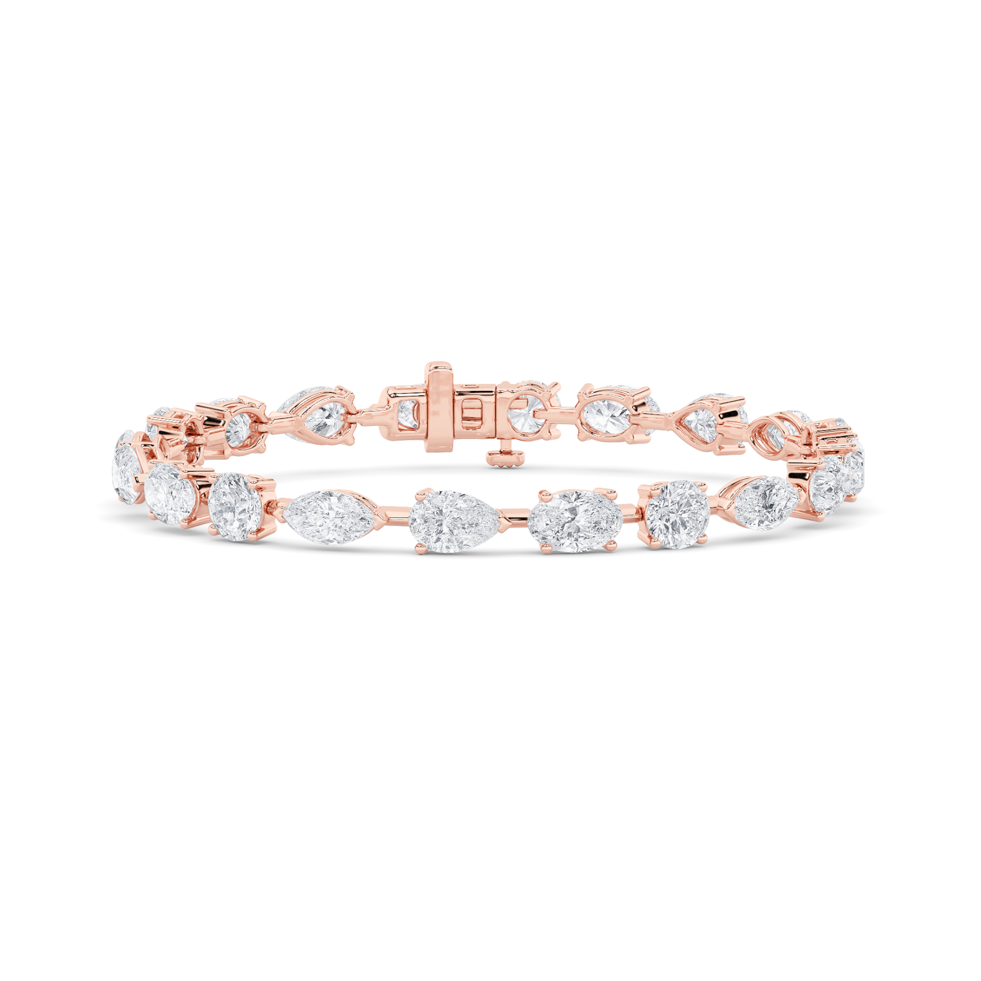 Mix Shaped Lab Grown Diamond (F/VS) Bracelet in 14K Gold