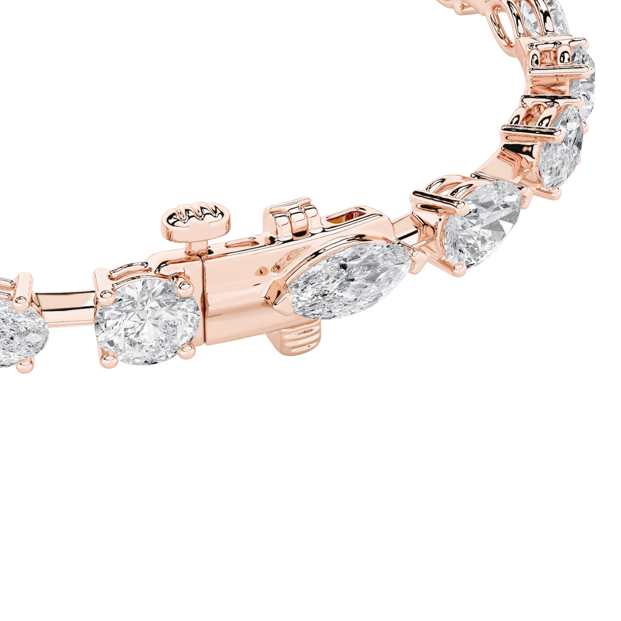 Mix Shaped Lab Grown Diamond (F/VS) Bracelet in 14K Gold