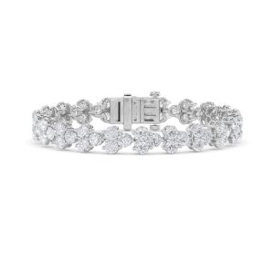Round Shaped Lab Grown Diamond (F/VS) Cluster B...