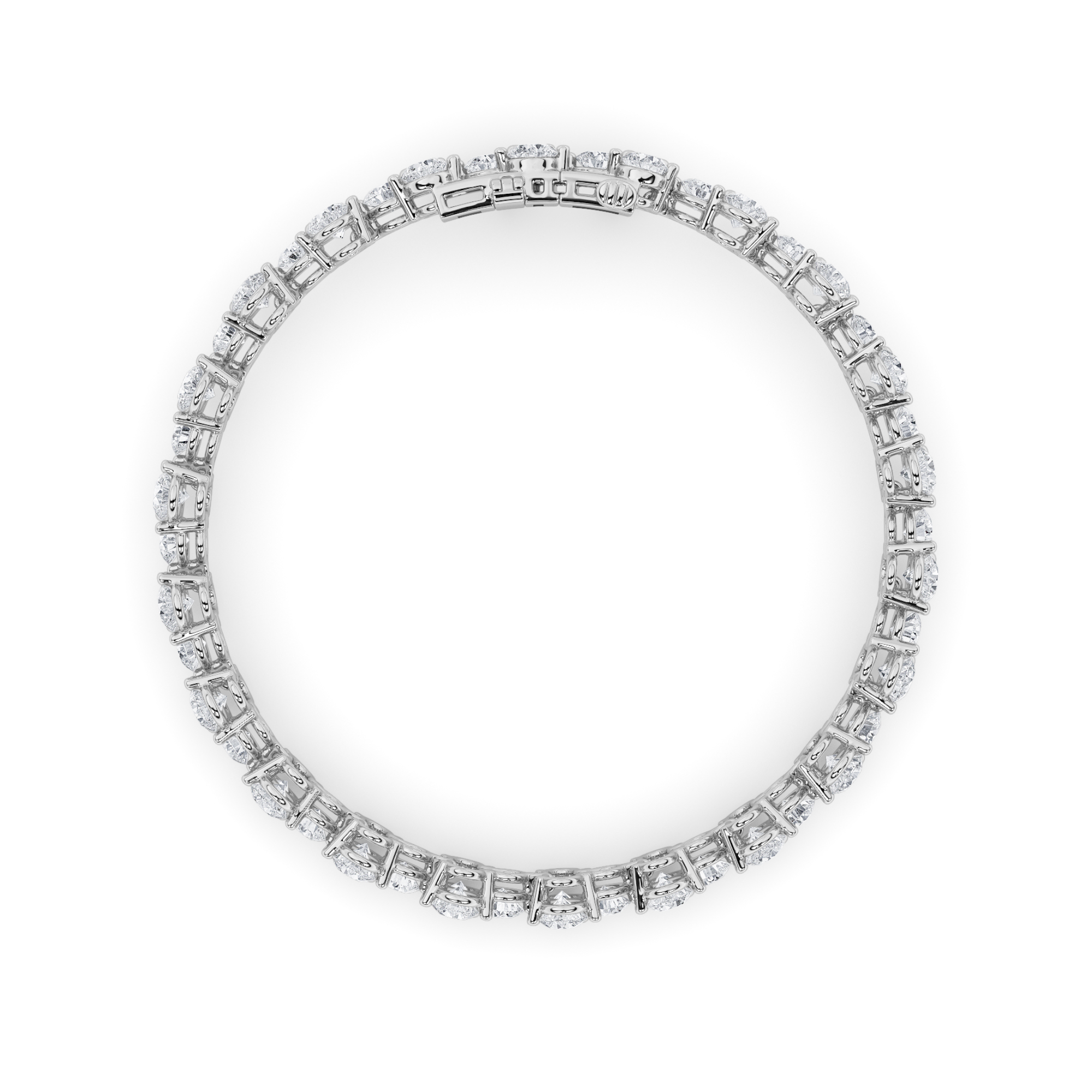 Round Shaped Lab Grown Diamond (F/VS) Cluster Bracelet in 14K Gold