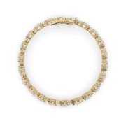 Round Shaped Lab Grown Diamond (F/VS) Cluster Bracelet in 14K Gold