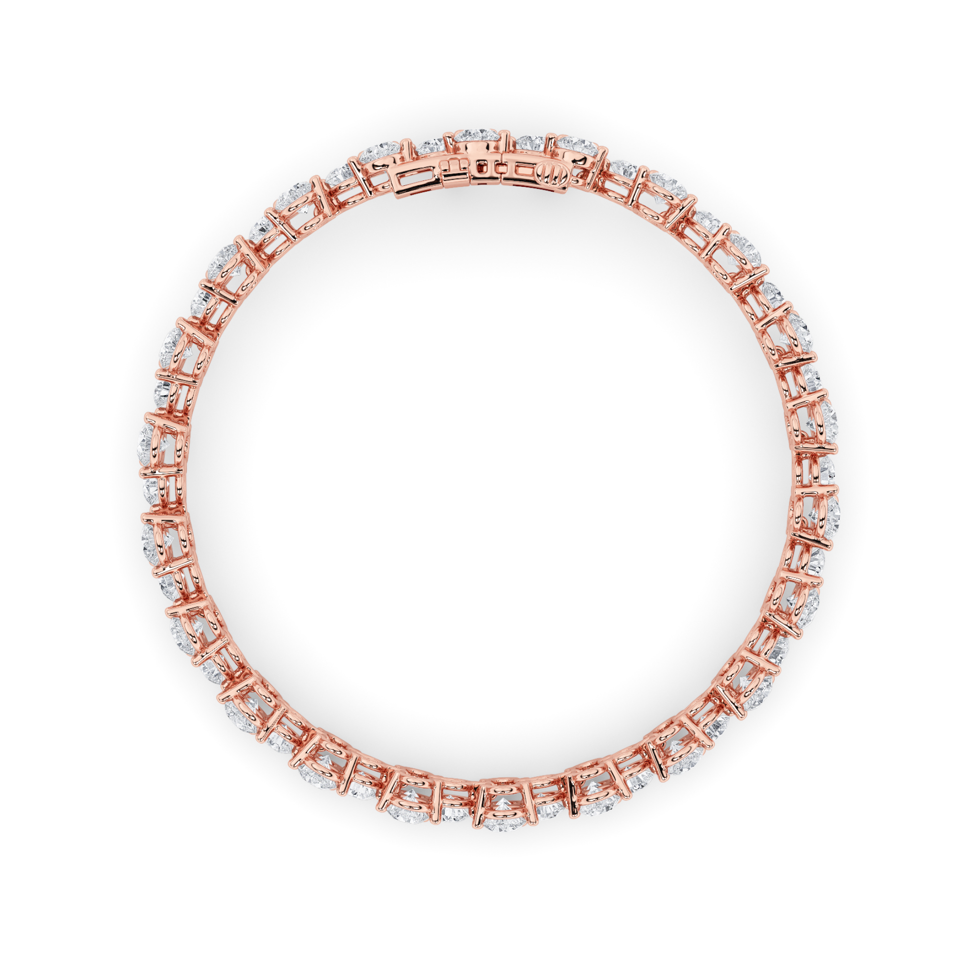 Round Shaped Lab Grown Diamond (F/VS) Cluster Bracelet in 14K Gold