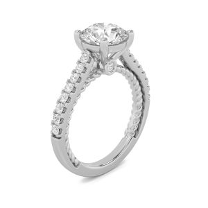 Round Shaped Lab Grown Diamond (F/VS) Two Tone ...