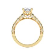 Oval Shaped Lab Grown Diamond (F/VS) Accented Engagement Ring in 14K Gold