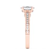 Oval Shaped Lab Grown Diamond (F/VS) Accented Engagement Ring in 14K Gold