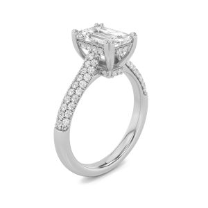 Emerald Shaped Lab Grown Diamond (F/VS) Triple ...