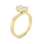 Elongated Cushion Shaped Lab Grown Diamond (F/VS) Bypass Shank Engagement Ring in 14K Gold