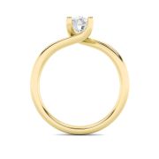Elongated Cushion Shaped Lab Grown Diamond (F/VS) Bypass Shank Engagement Ring in 14K Gold