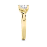 Elongated Cushion Shaped Lab Grown Diamond (F/VS) Bypass Shank Engagement Ring in 14K Gold