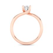 Elongated Cushion Shaped Lab Grown Diamond (F/VS) Bypass Shank Engagement Ring in 14K Gold