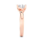 Elongated Cushion Shaped Lab Grown Diamond (F/VS) Bypass Shank Engagement Ring in 14K Gold