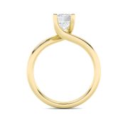 Emerald Shaped Lab Grown Diamond (F/VS) Bypass Shank Engagement Ring in 14K Gold