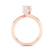Emerald Shaped Lab Grown Diamond (F/VS) Bypass Shank Engagement Ring in 14K Gold