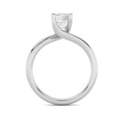 Emerald Shaped Lab Grown Diamond (F/VS) Bypass Shank Engagement Ring in 14K Gold