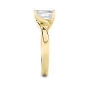 Emerald Shaped Lab Grown Diamond (F/VS) Bypass Shank Engagement Ring in 14K Gold