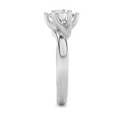 2Cttw Round Shaped Lab Grown Diamond (F/VS) Bypass Shank Engagement Ring in 14K Gold