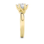 2Cttw Round Shaped Lab Grown Diamond (F/VS) Bypass Shank Engagement Ring in 14K Gold