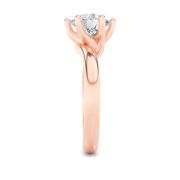 2Cttw Round Shaped Lab Grown Diamond (F/VS) Bypass Shank Engagement Ring in 14K Gold