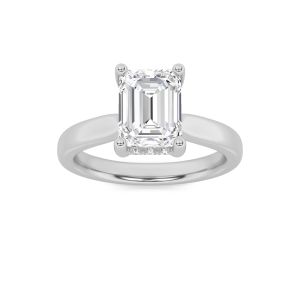 Emerald Shaped Lab Grown Diamond (F/VS) Hidden ...