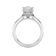 Marquise Shaped Lab Grown Diamond (F/VS) Hidden Halo Cathedral Shank Engagement Ring in 14K Gold
