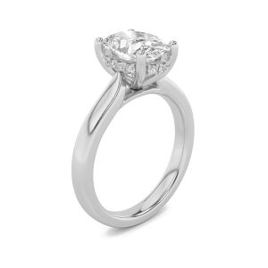 Oval Shaped Lab Grown Diamond (F/VS) Hidden Hal...