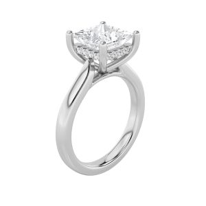 Princess Shaped Lab Grown Diamond (F/VS) Hidden...